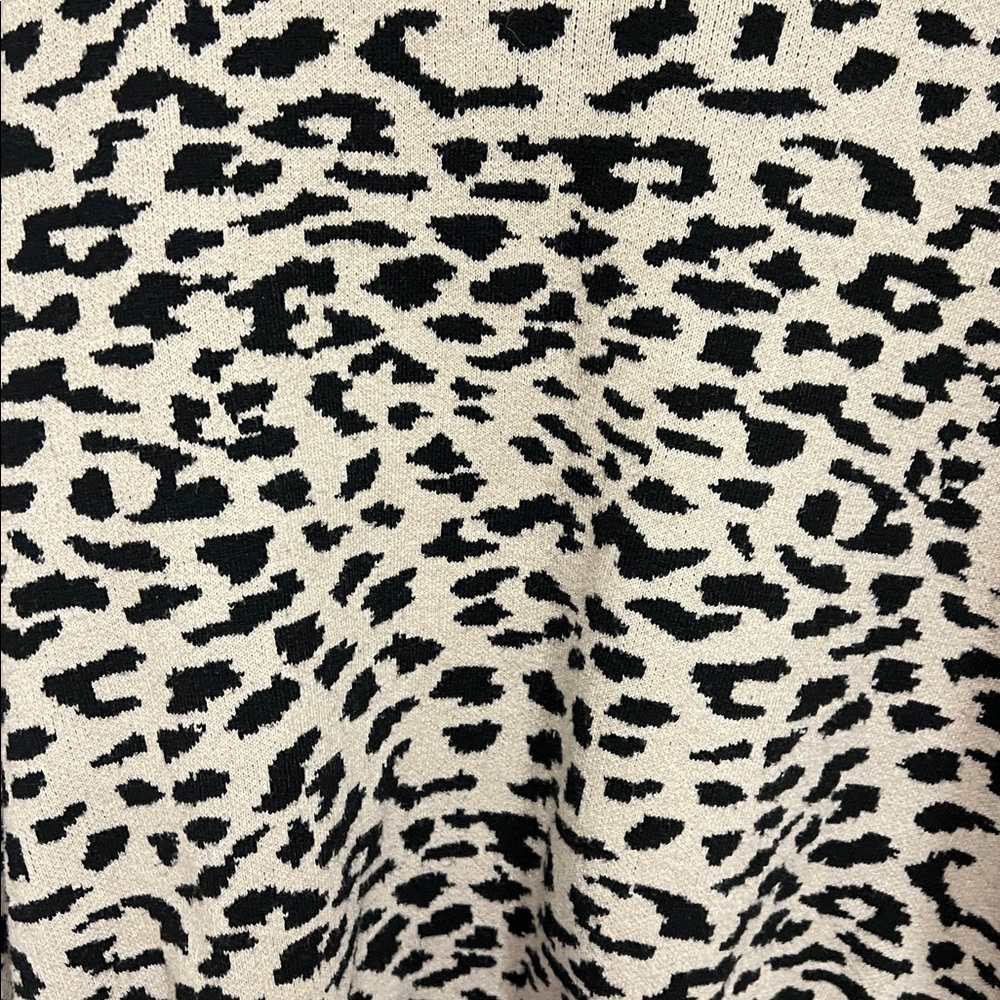T Tahari Animal Print Sweater - Black and Cream - Picture 4 of 5